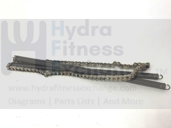 Star Trac Stepper 9-5090-Munbpo Upright Stepper Pedal Spring Chain Set-hydrafitnessparts