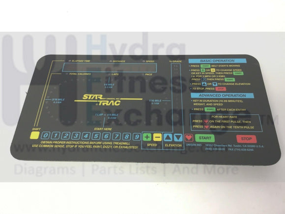 Startrac 2000s Treadmill Display Console Panel-hydrafitnessparts