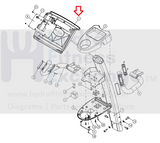 Technogym 700I 700SP 700 D49 500 DA5 Elliptical Console Back Cover 0C000532AA-hydrafitnessparts