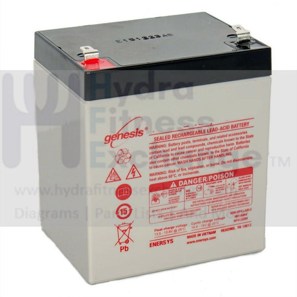 Technogym Sychro Excite 700 DA593Y Elliptical Lead Acid Battery NP412GNV 1800105-hydrafitnessparts
