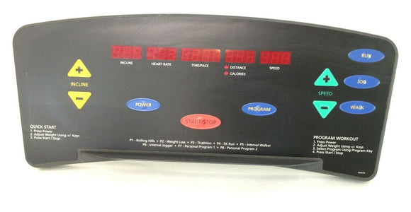 Trimline T345.2 Treadmill Display Console Membrane W/Circuit Board KK2562 QQ2183-hydrafitnessparts