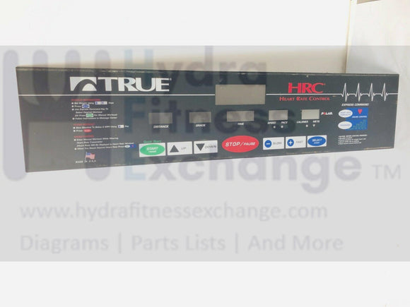 True Fitness 500A HRCO Treadmill Display Console Overlay 00265001 - Only Overlay-hydrafitnessparts