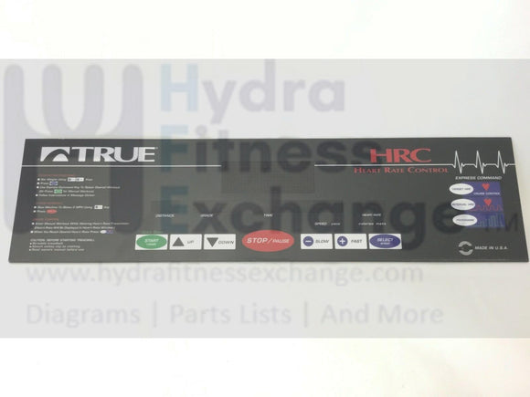 True Fitness 525HRC Treadmill Display Console Panel D00140221-hydrafitnessparts