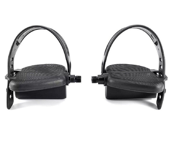 True Fitness Recumbent Bike Left and Right Foot Pedal Pair with Strap 0BZ00006-hydrafitnessparts