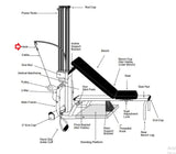 Used Bowflex Power Pro Home Gym J Hook Bolt Pulley Hang BPP-BPBWN-hydrafitnessparts