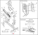 Used Cybex 625R 625C 770R 770C 525R 525C Recumbent Bike Wheel Assembly AX-21732-hydrafitnessparts