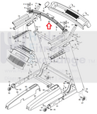 Used FreeMotion NordicTrack ProForm Treadmill Heart Rate grip Bar 351955-hydrafitnessparts
