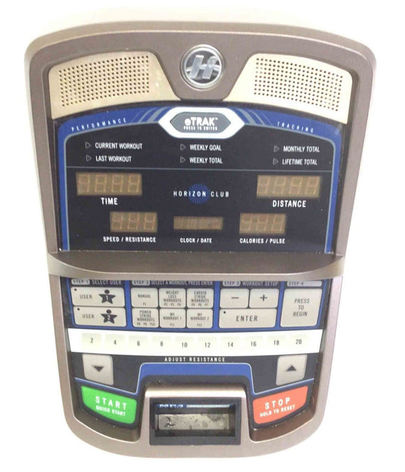 Used Horizon Fitness E700 - EP194 Elliptical Display Console Assembly 074154-hydrafitnessparts
