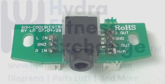 Used Horizon Fitness T700-T800-T1201-T901 Treadmill Audio Input or Output Board 069977-hydrafitnessparts