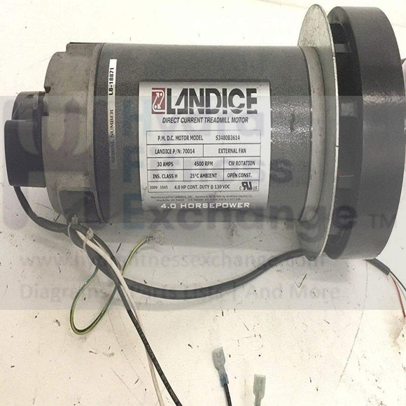 Used Landice L8 (L8-18871) Treadmill 4HP DC Drive Motor S3480B3614 W/O Bracket 70014-hydrafitnessparts