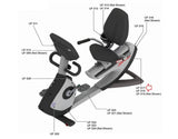 Used Life Fitness 95R PCSR Recumbent Bike Rear Shroud Decal AK66-00044-0004-hydrafitnessparts