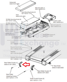 Used Life Fitness 997T Treadmill Left Rear Roller Guard 0K58-01391-0002-hydrafitnessparts