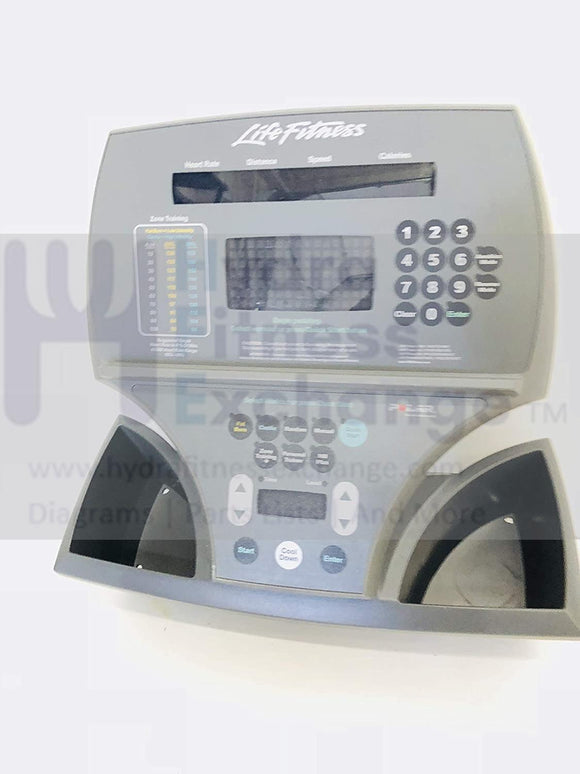 Used Life Fitness CLSX - 91X Commercial Elliptical Display Console AK61-00206-0001-hydrafitnessparts
