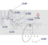 Used Life Fitness E1 E3 E5 Elliptical Crank Titanium Cover REX3E9M or 8233501-hydrafitnessparts