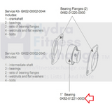 Used Life Fitness Elliptical Bearing Set with Screw 0K62-01221-0000-hydrafitnessparts
