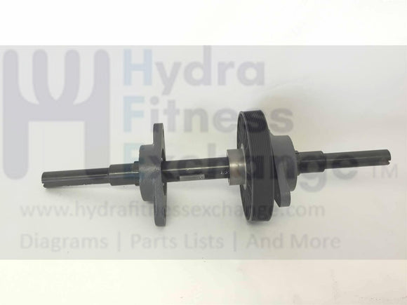 Used Life Fitness Elliptical Crankshaft Assembly-Axle Pulley Bearing Race Housing Set-hydrafitnessparts