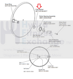 Used Life Fitness Elliptical Roller Wheel Flat Washer 0017-00104-0417-hydrafitnessparts