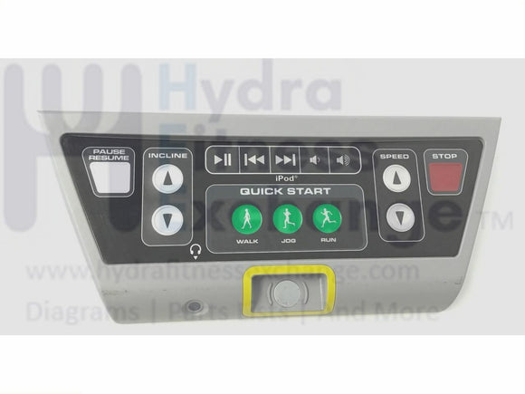 Used Life Fitness (FTR) Treadmill Display Console Touch Pad Assembly 8872601& 8872301-hydrafitnessparts