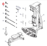 Used Life Fitness Parabody G5 LFG G5-001 G5-003 Home Gym Short Strap Handle 8140701-hydrafitnessparts