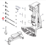 Used Life Fitness Parabody Home Gym Length Adjustable Strap with Handle LEA7745501-hydrafitnessparts