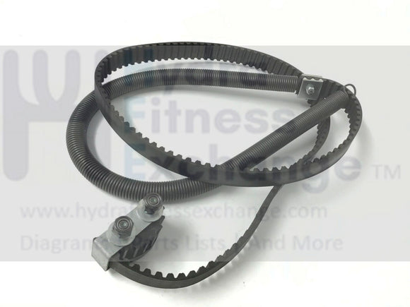 Used Life Fitness Stairclimber Stepper Cogged Belt w/Spring Assembly GK47-00002-0032-hydrafitnessparts