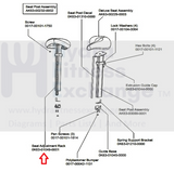 Used Life Fitness Upright Bike Seat Adjustment Rack 0K63-01049-0001-hydrafitnessparts