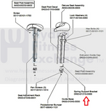Used Life Fitness Upright Bike Spring Support Bracket 0K63-01210-0000-hydrafitnessparts