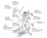 Used Life Fitness X5 X7 X8 Elliptical Rear Clevis Cover MFR-8232701 REX2LFB-hydrafitnessparts