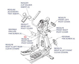Used Life Fitness X5 X7 X8 Elliptical Right Rear User Arm Cover MFR-8232301 REX2LF9-hydrafitnessparts