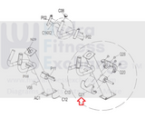 Used Livestrong Elliptical Back Strut Bar Console Mast Cover 1000101085-hydrafitnessparts