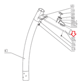 Used Livestrong Horizon Fitness Treadmill Left Arm Rest 1000101810-hydrafitnessparts