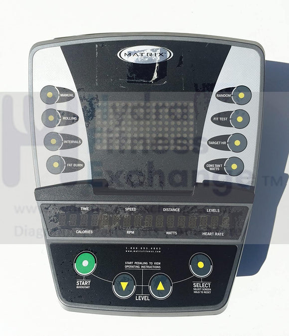 Used Matrix Fitness E5xc U5x R5x Elliptical Bike Control Console Display Panel-hydrafitnessparts