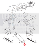 Used Nordic-Track HealthRider Proform Elliptical Lower Ramp End Cap Cover 216710-hydrafitnessparts