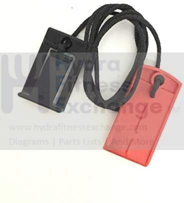 Used NordicTrack Proform Reebok Weslo HealthRider Treadmill Safety Key 1