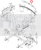 Used Nordictrack Proform Epic Treadmill Heart Rate Pulse Crossbar Cover 371974 372536-hydrafitnessparts