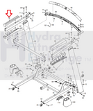 Used Nordictrack Proform Epic Treadmill Left Top Handrail Cover 372706-hydrafitnessparts