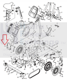 Used Proform Epic FreeMotion Upright Bike Left Pedal with Strap 9/16" Spindle 184147-hydrafitnessparts