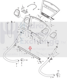 Used Proform XP Crosswalk 580 XP Trainer 580 Treadmill Cross Bar Rail 266637-hydrafitnessparts
