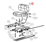 Used SciFit Fitness REX7000 PRO100 Recumbent Elliptical Low Seat Back Pad P4435-hydrafitnessparts