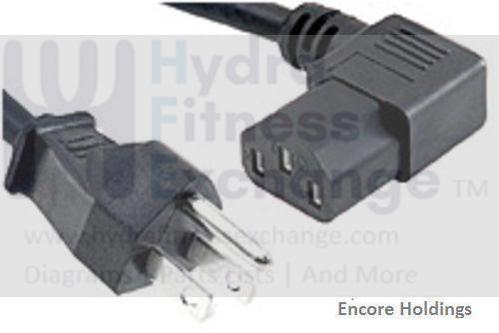 Used Sole Fitness Spirit Fuel Xterra Treadmill Right Angle Power Supply Cord E060001-hydrafitnessparts