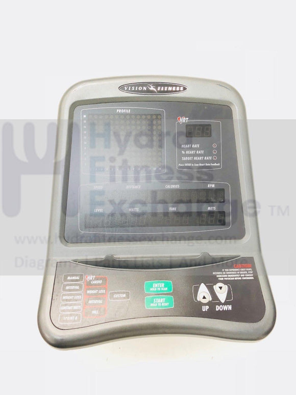 Vision Fitness Commercial Elliptical x6600hrt Upper Display Console Set-hydrafitnessparts