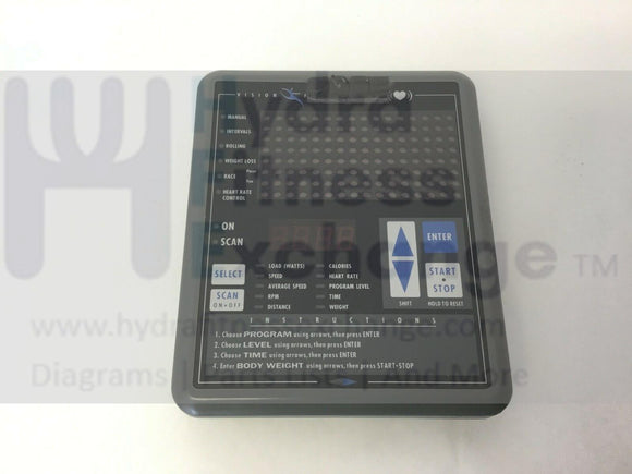 Vision Fitness Elliptical Display Console Assembly 003227-Z-hydrafitnessparts