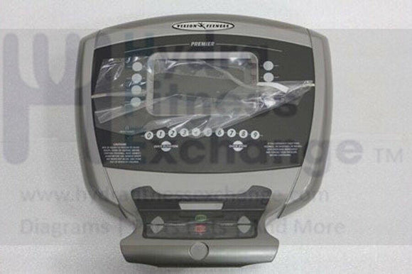 Vision Fitness Premier Treadmill Display Console Faceplate Assembly 1000095636-hydrafitnessparts