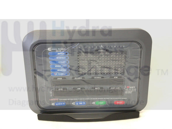 Vision Fitness Recumbent Bike Display Console Assembly 003264-AA-hydrafitnessparts