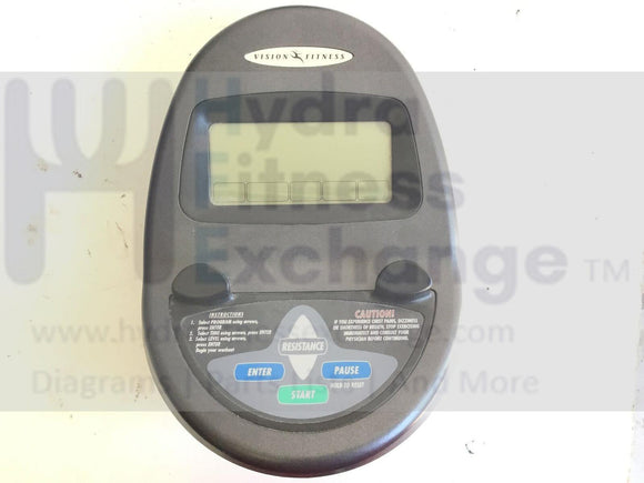 Vision Fitness Residential Upright Bike Display Console Assembly 051496-AX-hydrafitnessparts