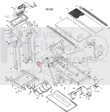 Vision Fitness T7200 T8100 TM10 Treadmill Storage Safety Latch Shock 009546-00-hydrafitnessparts