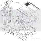 Vision Fitness T8100 T7200 TM10 Treadmill Rear Idler Roller 009808-Z-hydrafitnessparts