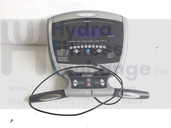 Vision Fitness T9500 Residential Treadmill Display Console Assembly 1000095059-hydrafitnessparts
