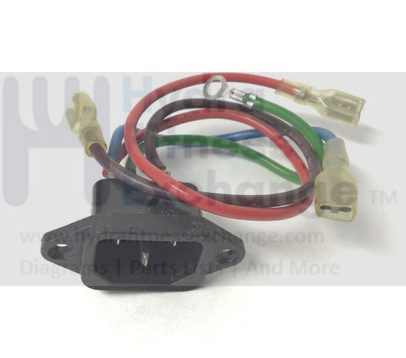Vision Matrix Merit Fitness Treadmill Power Entry Socket Input Module 002124-B-hydrafitnessparts