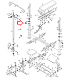 Weider PRO 260 8500 Smith Cage 265 OTS Strength System Weight Rest Knob 235565-hydrafitnessparts